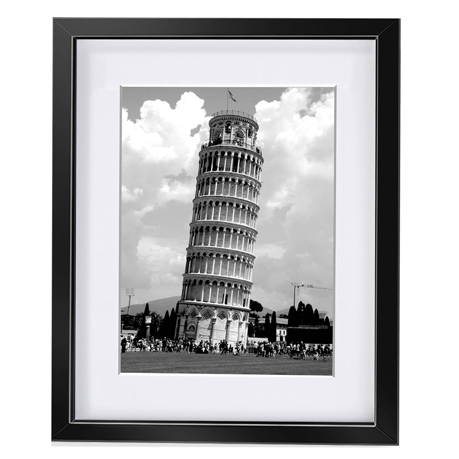 Anickal Picture Frames, White 11x14 Picture Frame Set of 4, Photo Frame Display 8x10 Photo with Mat and 11x14 photo without Mat, Picture Frames Collage for Wall
